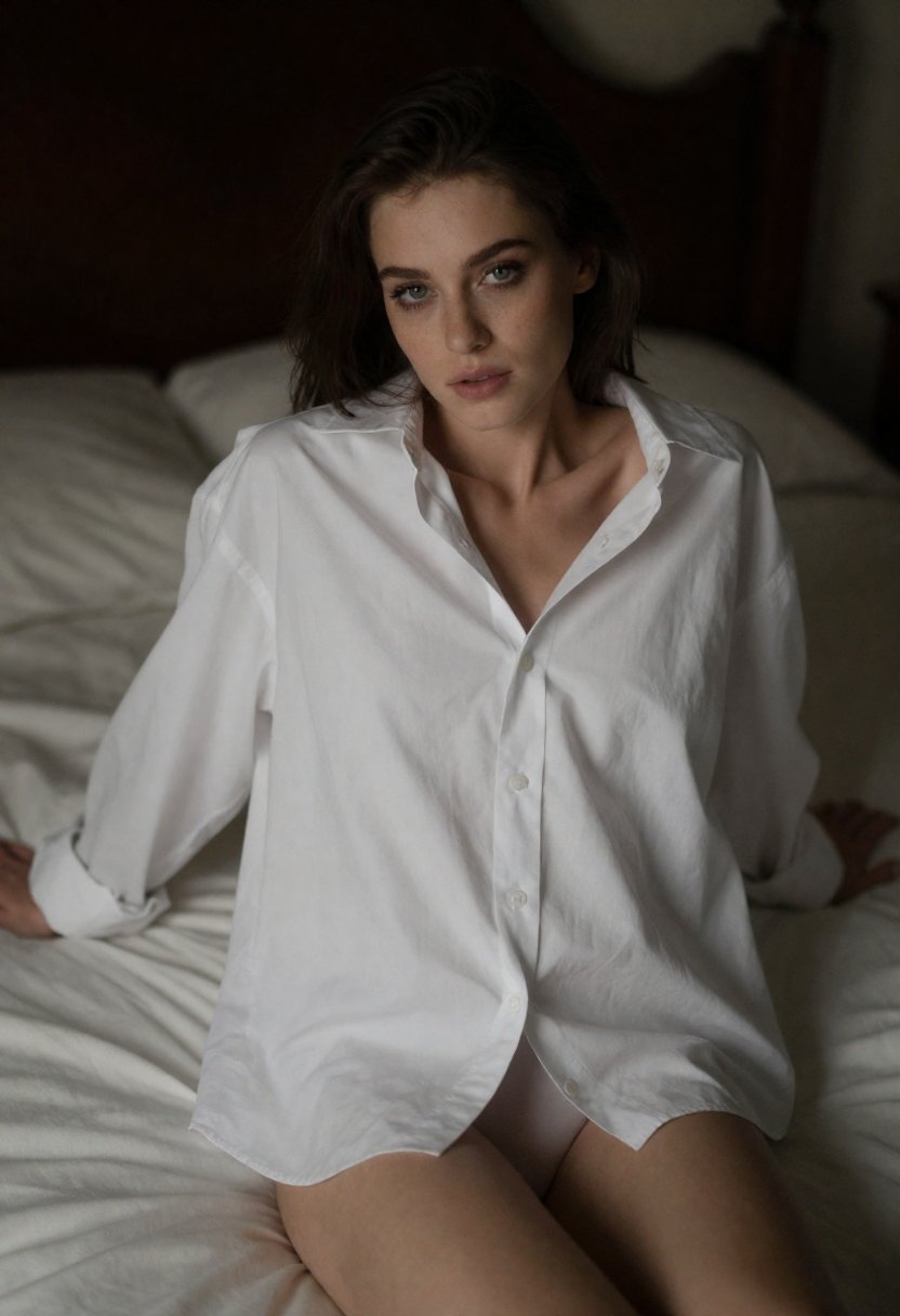 Vintage Boudoir, Open Shirt — AI-generated example with its full prompt